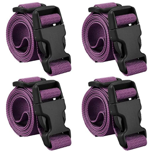 Packing Straps, 1 Inch Adjustable Belt, (Color: purple, 4-Pack)