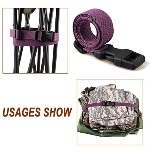 Packing Straps, 1 Inch Adjustable Belt, (Color: purple, 4-Pack)