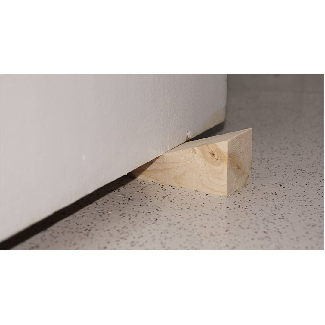 8-Pack Non-Slip Wood Door Stop Wedges, 4.5 x 1.56 x 1.37 Inches