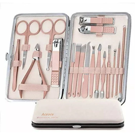 18 Piece Professional Stainless Steel Manicure Set