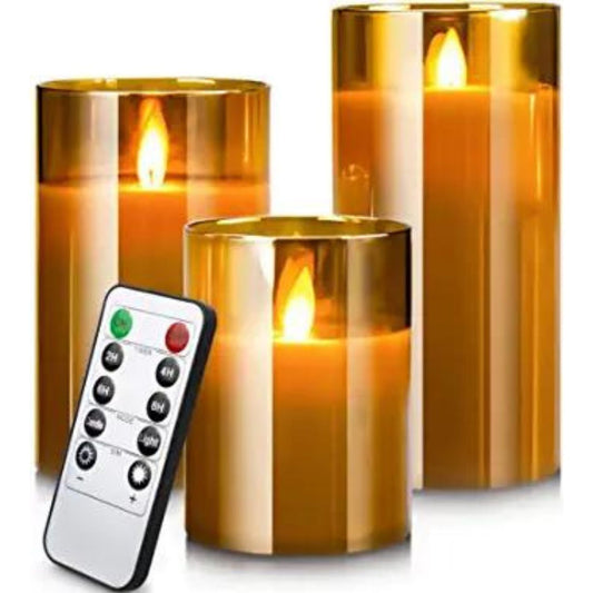 Flameless LED candles, 3-pack