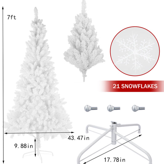 7ft Artificial Snow White Christmas Tree