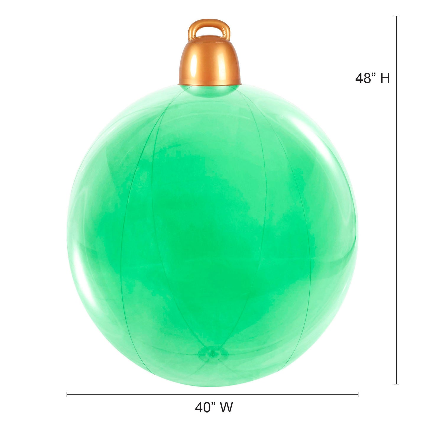 Christmas Blow-Up Inflatable PVC Giant Green Ornament, 4'