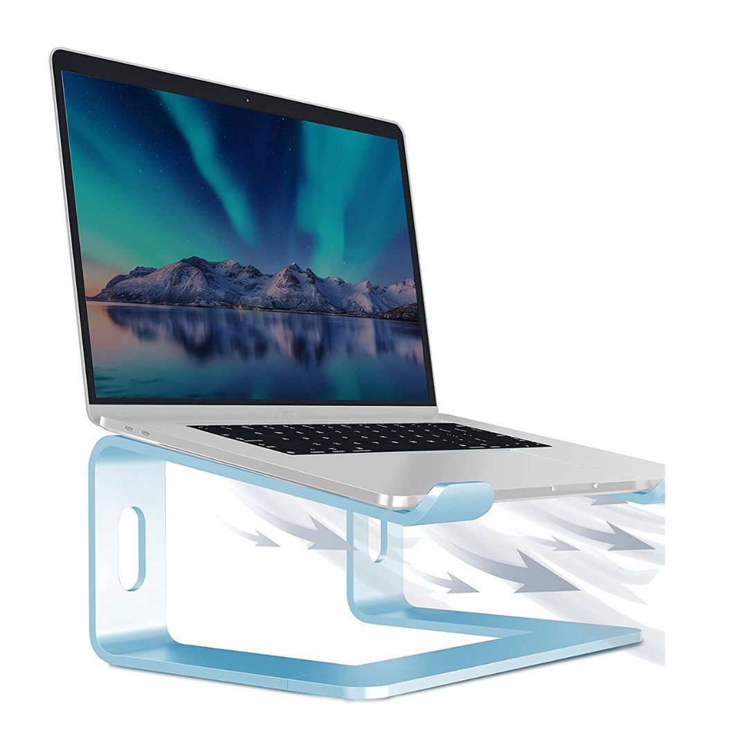 Metal support for laptops from 10 to 15.6 inches (Aquamarine)