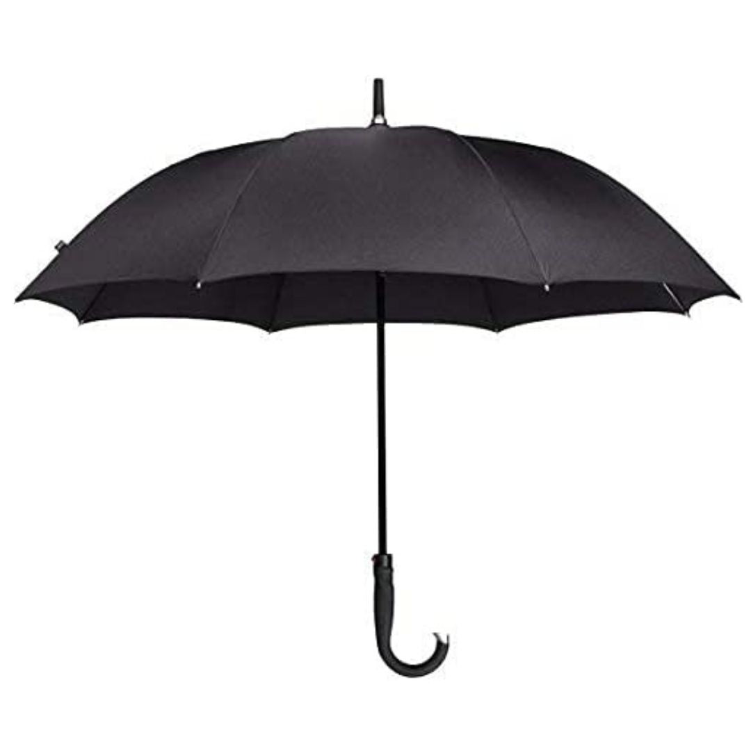 Auto Open Cane Umbrella, 54" (Color: Black)