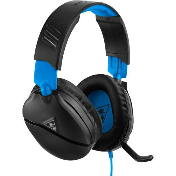 Gaming headset with 3D audio - black and blue color