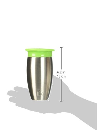 360 Stainless steel baby sippy cup, green color