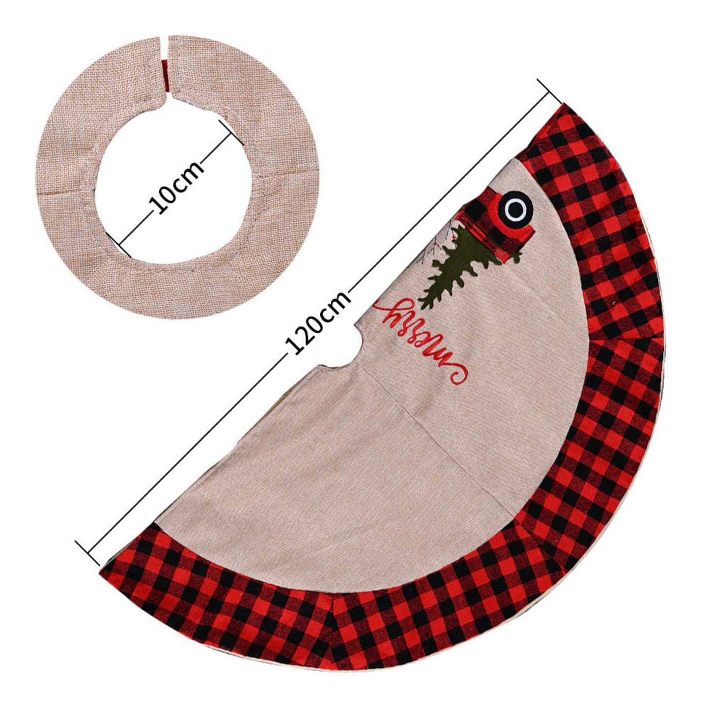 Christmas linen skirt 120CM tree decoration