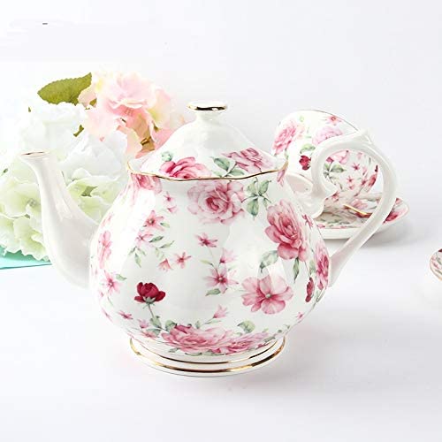 Porcelain Teapot, 38 oz, Floral