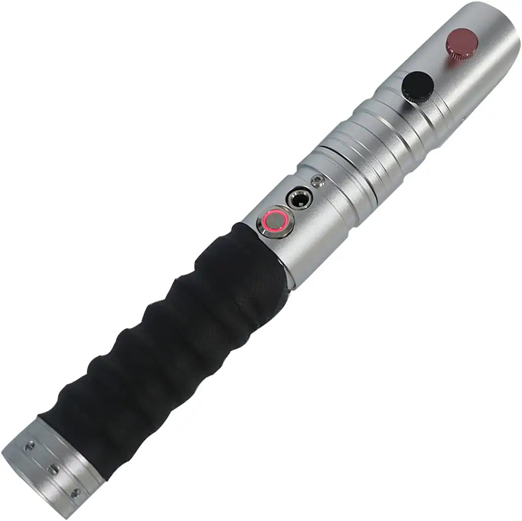 Toy Lightsaber hilt with 9 sound modes (color: Silver)