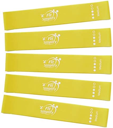 Resistance Exercise Bands, Set of 5,Yellow