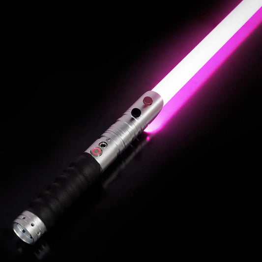 Toy Lightsaber hilt with 9 sound modes (color: Silver)