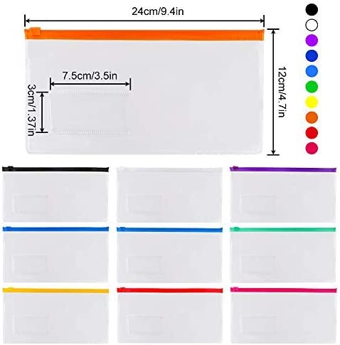 24 poly zipper envelopes, 9 x 4.7 inches