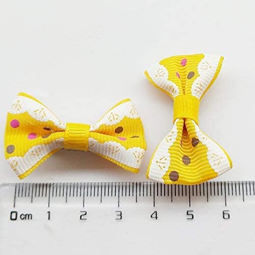 50 Pcs 25 Pairs Pet Hair Bows Mix Colors