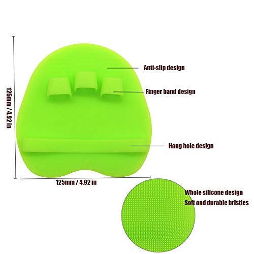 1 pack of soft silicone shower brush (green)