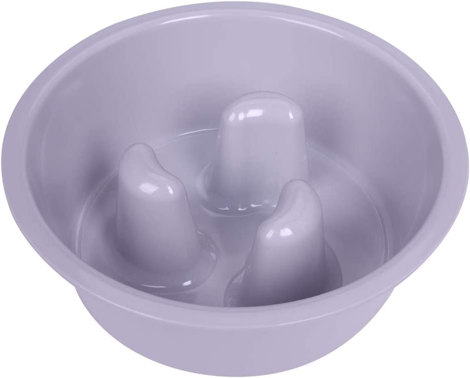 Shock-resistant bowl for puppies, gray bowl, 4 Cup