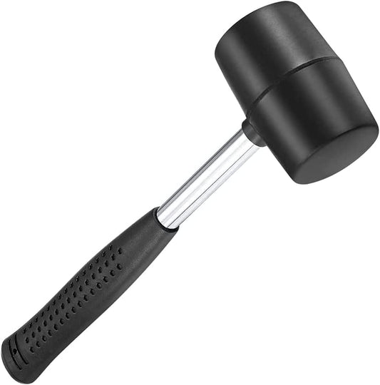 8oz Stainless Steel Tube Non-Slip Handle Rubber Head Mallet