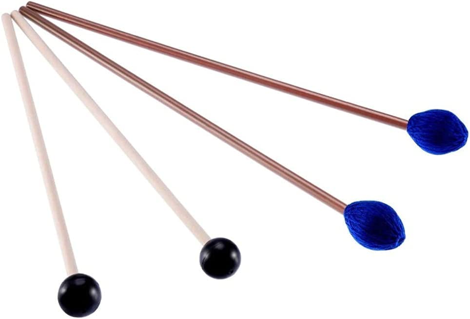 1 pair of blue string marimba mallets and 1 pair of rubber