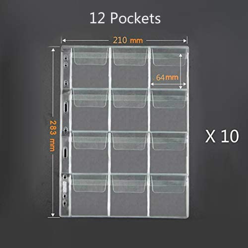 12 medal pocket pages, 10 plastic collecting sheets