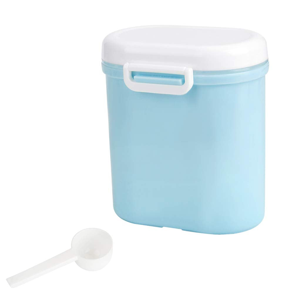 Portable Formula Dispenser with Scoop, Large-350g (Blue)