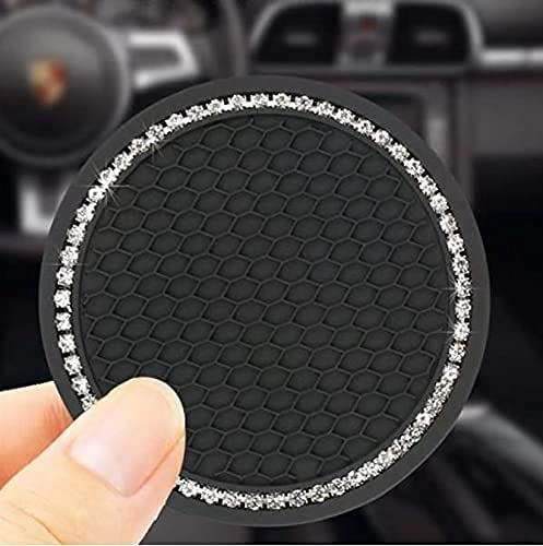 Round Car Cup Holder, (Diamond/Black)