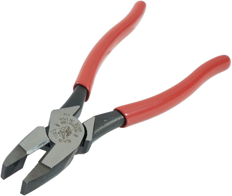 Side Cutter Pliers for Screws Nails and Hard Wire 9 Inch (Red)