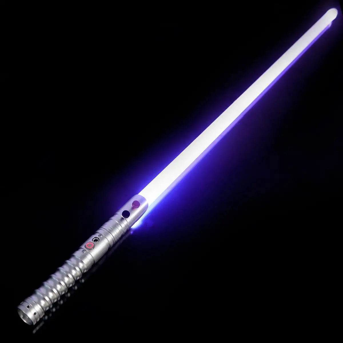 Toy Lightsaber hilt with 9 sound modes (color: Silver)