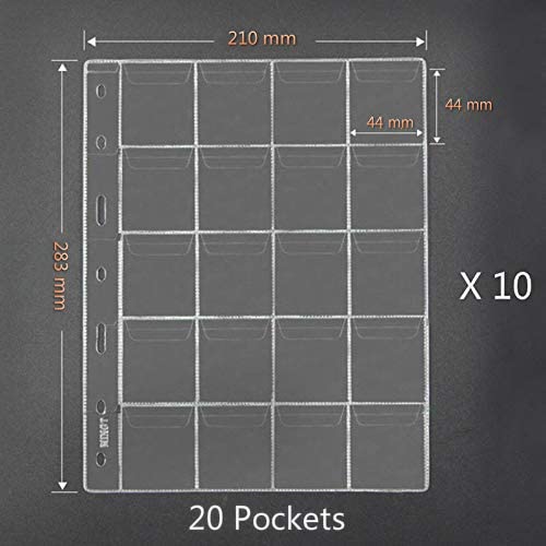 20 medal pocket pages, 10 plastic collecting sheets