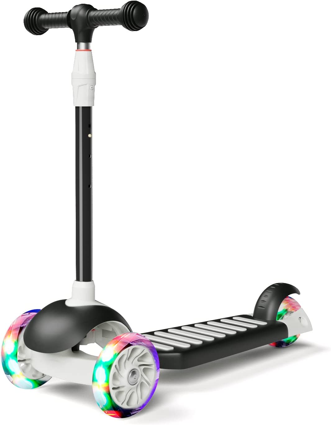 scooter with light up wheels for children color: black