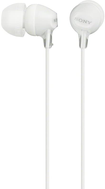 In-ear headphones with microphone, white color