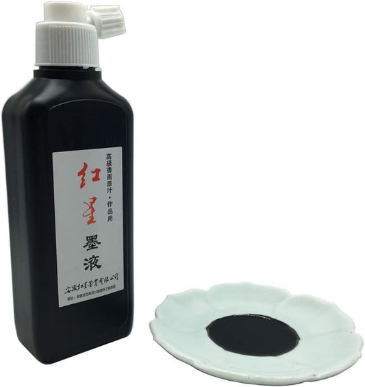 Liquid ink for brush calligraphy, (color:black, 1 piece, 180 ml)