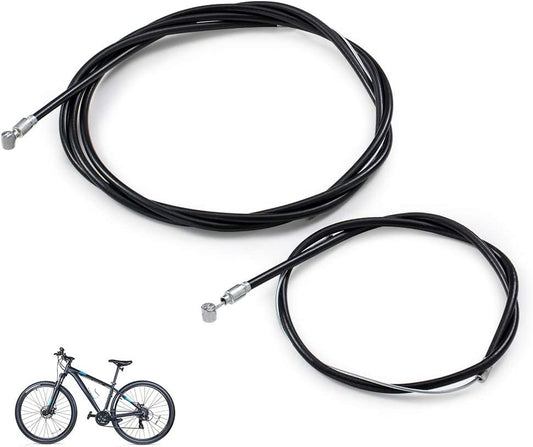 1 pair of bicycle brake cables, front and rear (BLACK)