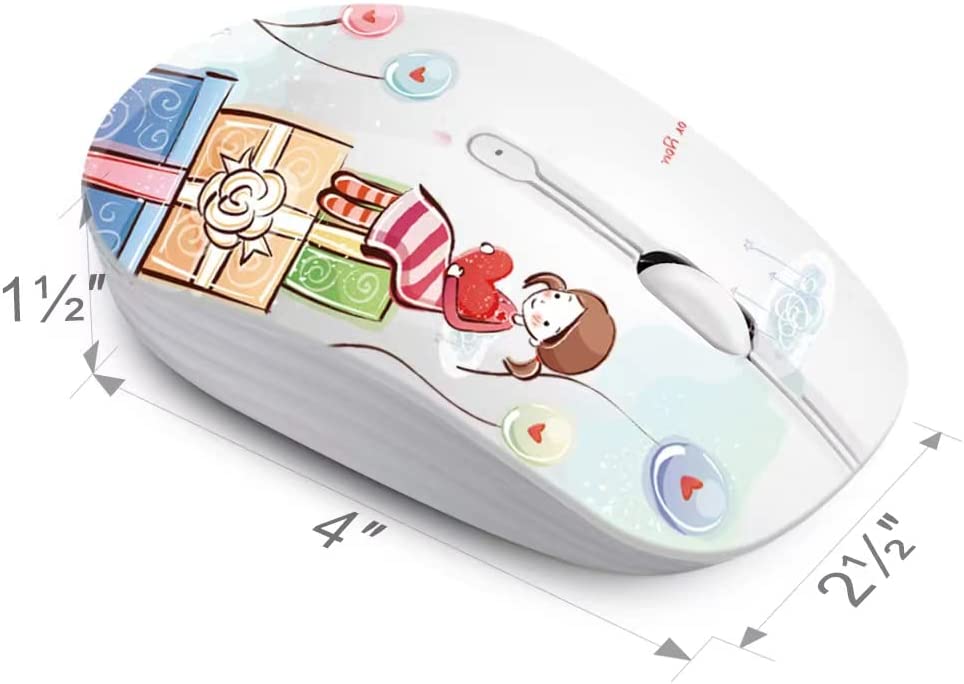 Wireless Mouse with Nano Receiver for PC, Style: Girl