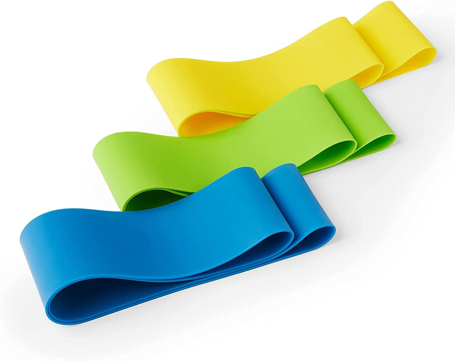 Resistance bands 12 inch, Yellow, Blue, Green