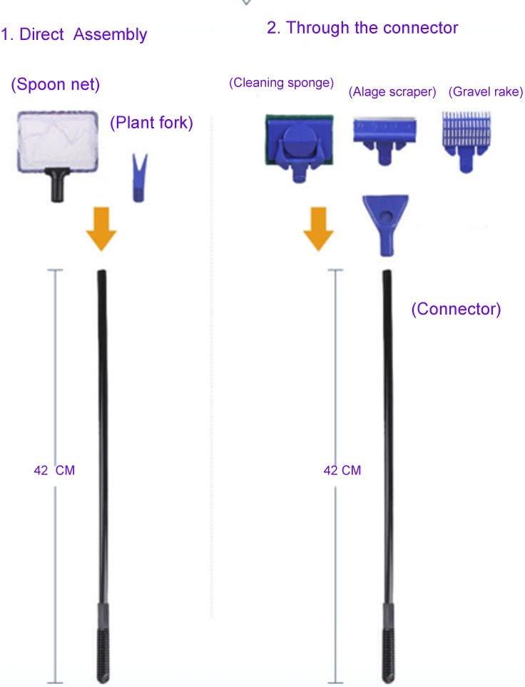 Fish Tank Cleaning Kit, Set 5 in 1