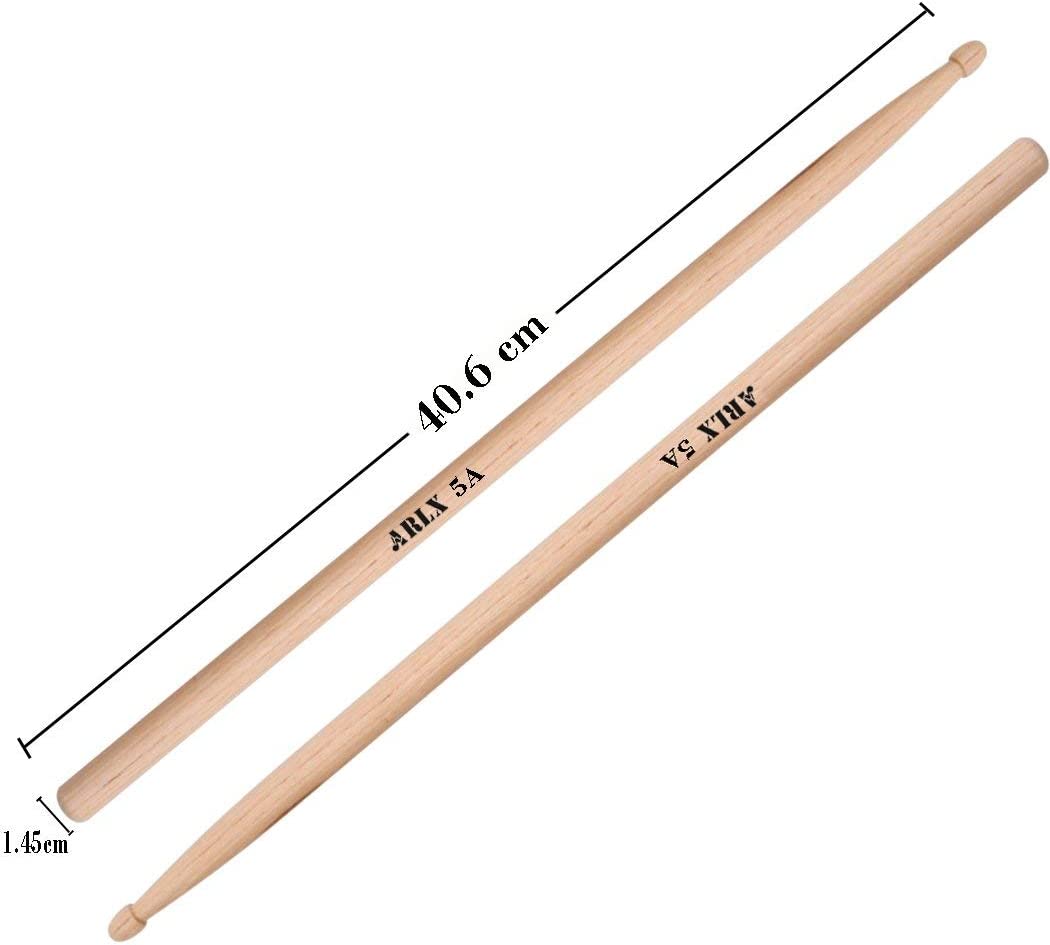 1 pair of 5A oak drumsticks with wooden tip