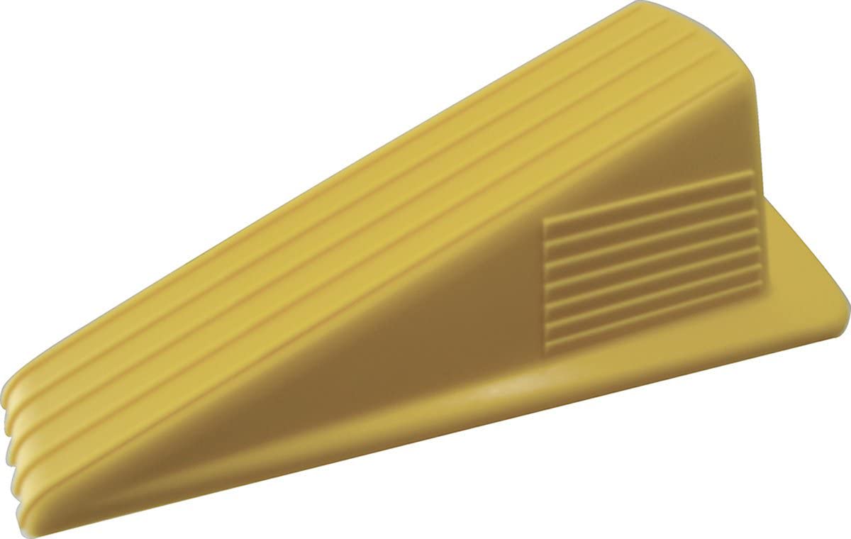 Rubber Door Wedge, Yellow, 3-1/2"