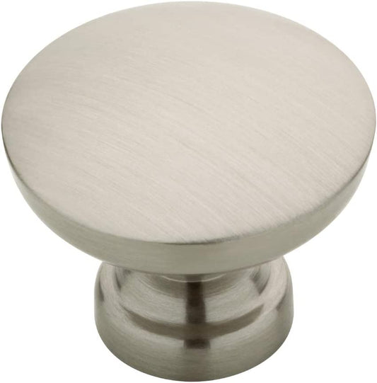 1-3/16" (30mm) Round Cabinet Knobs, 10-Pack, Satin Nickel