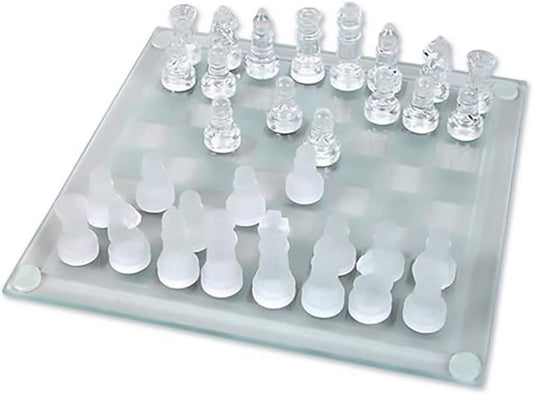 Elegant collectible glass chess (7.5" glass)