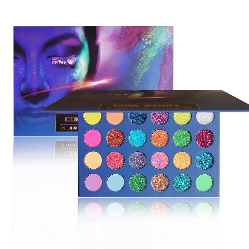 24 shades glitter eyeshadow palette