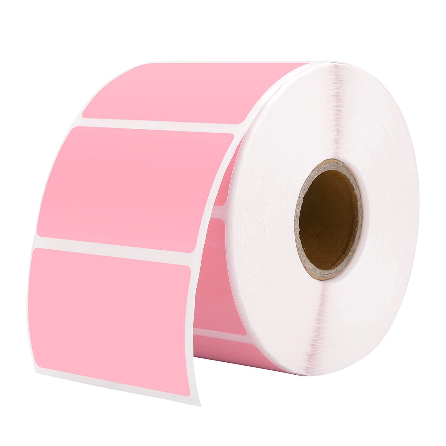 Labels 2.25" x 1.25", Square, Pink, 1 Roll, 1,000 Labels