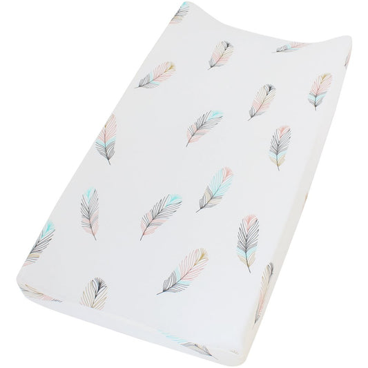 Baby changing pad covers, 1.Feather print