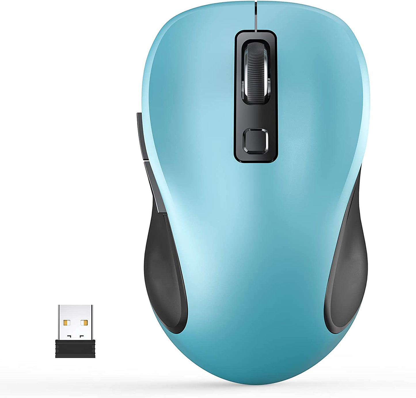 Wireless mouse with 6 buttons, (sky blue)