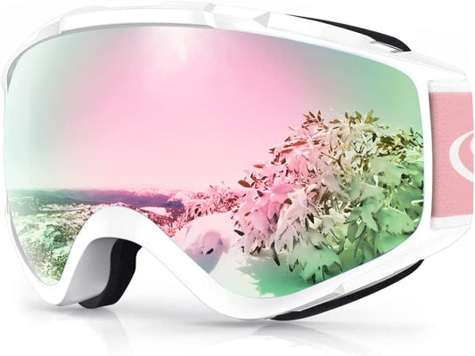 Ski goggles with UV protection (revo Pink Lens Vlt 13%)