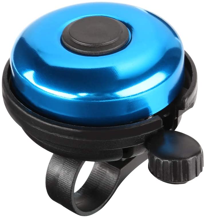 Crisp Clear Sound Classic Aluminum Bicycle Bell, (Blue)