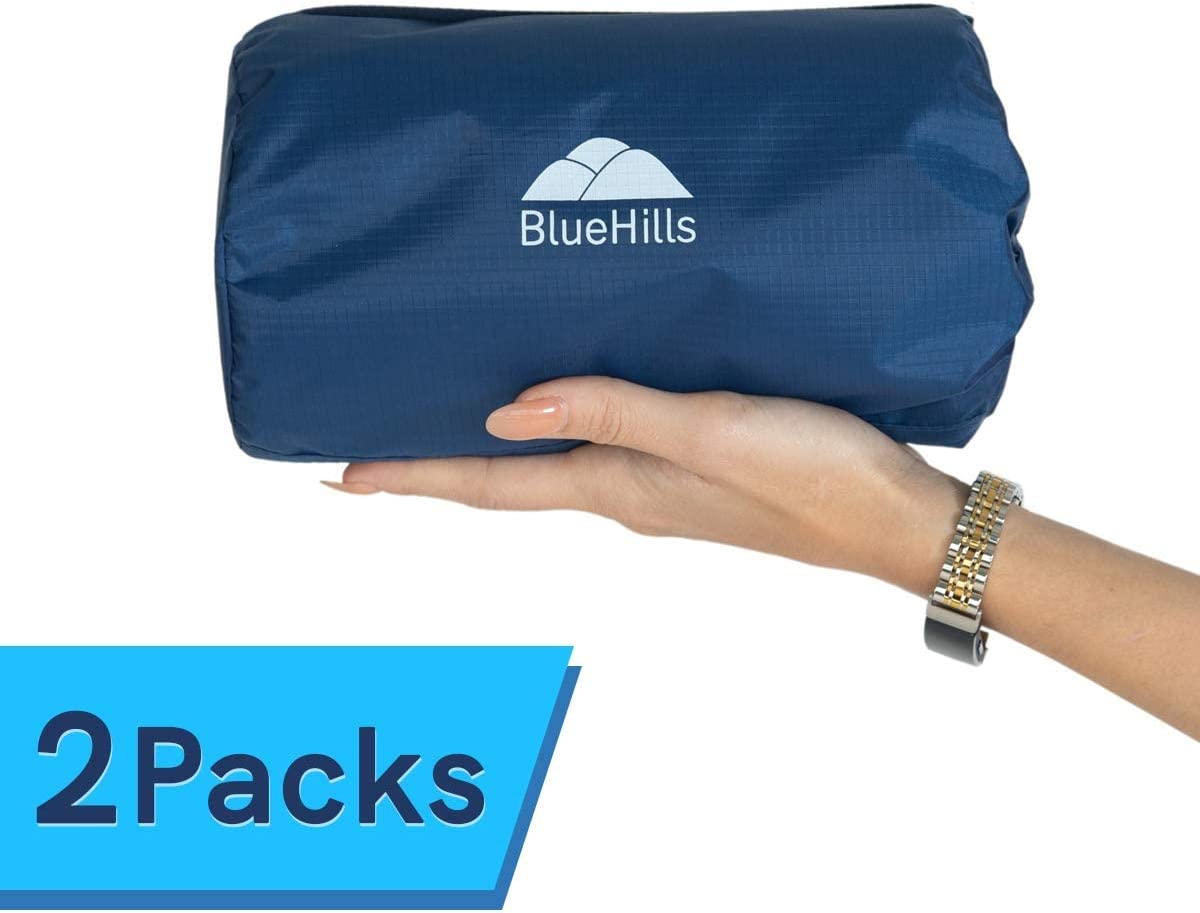 Ultra-compact travel blanket, portable sheet, blue C203-2PK-Navy