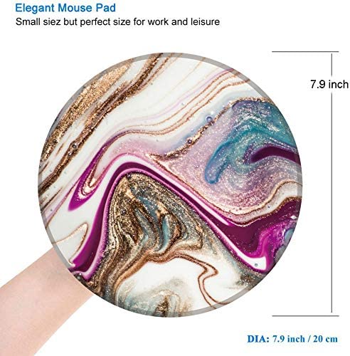 Mouse Pad, (Beige Purple Marble)