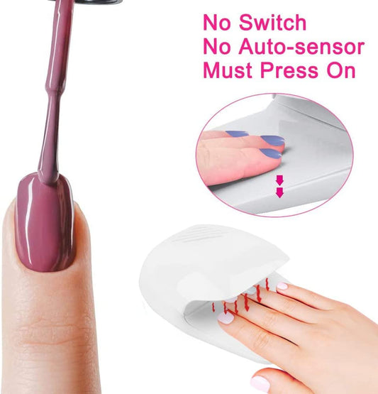 portable nail dryer for normal polish, White, Pink