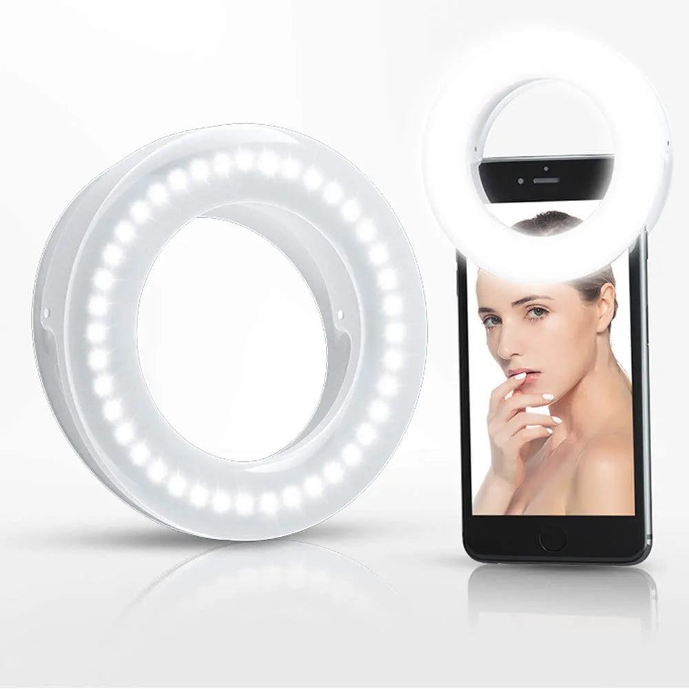 40 LED Portable Rechargeable Selfie Ring Light for Photography