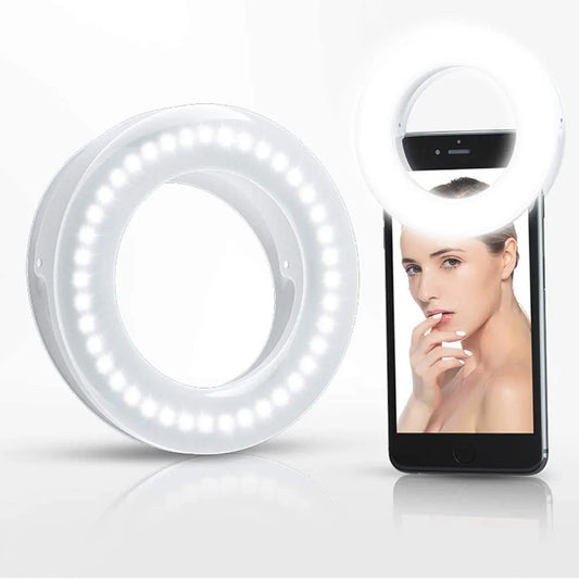 40 LED Portable Rechargeable Selfie Ring Light for Photography